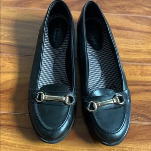 Black penny loafers